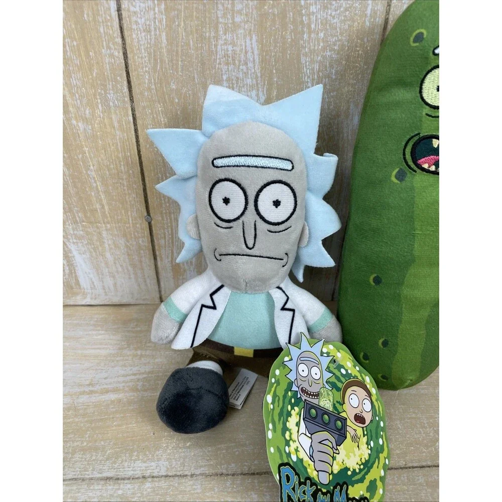 NWT Rick and Morty Rick Sanchez/Pickle Rick Plush Figures Adult Swim Toy Factory